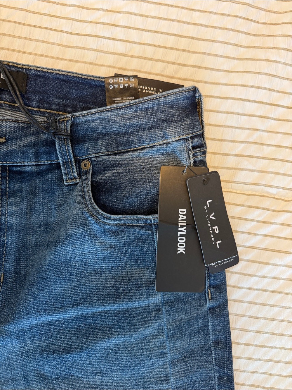 Liverpool Dark Wash Flare Jeans - Wide Leg - Picture 2 of 5